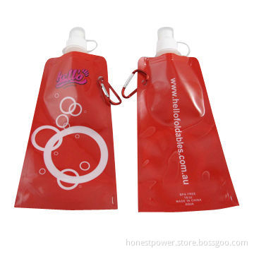 Foldable Water Bottles for 480mL, 16oz, Customized Logos Welcomed